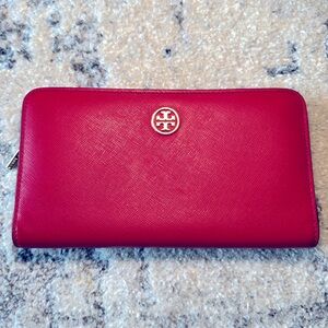 Tory Burch Red Leather Wallet
